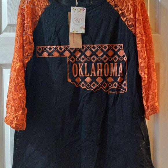 New Grace & Emma Oklahoma Women Shirt Top Size XL - Picture 1 of 4